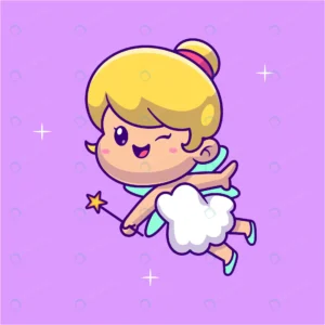 cute fairy floating with magic wand cartoon vecto crca04dbedf size1.40mb - title:Home - اورچین فایل - format: - sku: - keywords: p_id:18