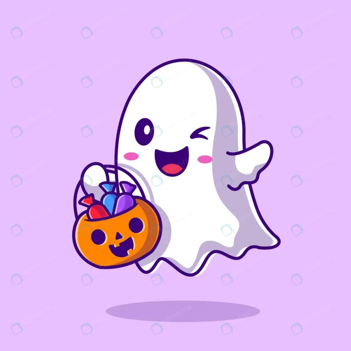 cute ghost holding candy basket pumpkin cartoon i crc8b896842 size0.93mb - title:وکتور روح با کدو تنبل هالووین - اورچین فایل - format:EPS - وکتور - sku:crc8b896842 - keywords: p_id:77719