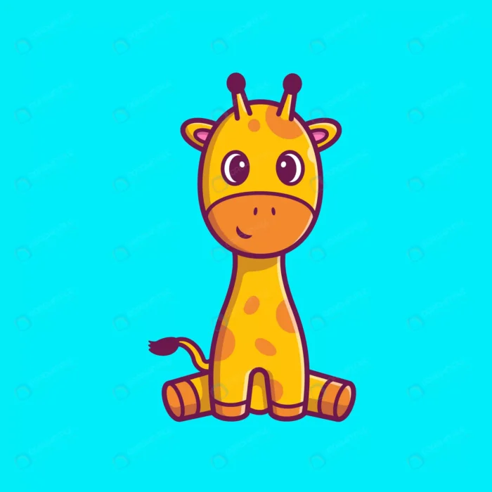 cute giraffe sitting icon illustration giraffe ma crcabec0b56 size0.52mb - title:کاراکتر بامزه زرافه - اورچین فایل - format:EPS - وکتور - sku:crcabec0b56 - keywords: p_id:77721
