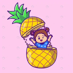 cute girl pineapple cartoon vector icon illustrat crcde3dfefa size1.42mb - title:Home - اورچین فایل - format: - sku: - keywords: p_id:18