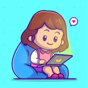 cute girl sitting playing laptop cartoon vector i crc18875a25 size6.42mb - title:Home - اورچین فایل - format: - sku: - keywords: p_id:18