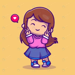 cute girl with peace sign cartoon vector icon ill crca7882155 size1.18mb 1 - title:Home - اورچین فایل - format: - sku: - keywords: p_id:18