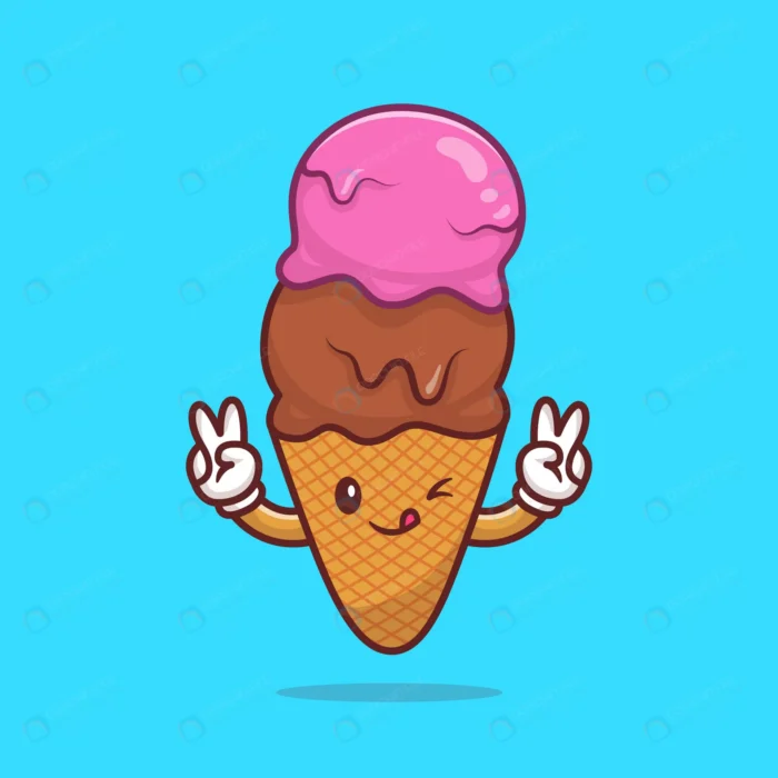 cute ice cream cone cartoon vector icon illustrat crc364023c7 size0.69mb - title:وکتور طرح کارتونی بستنی قیفی - اورچین فایل - format:EPS - وکتور - sku:crc364023c7 - keywords: p_id:39824
