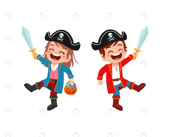 cute little boy girl celebrate halloween with fri crcc81bee77 size1.44mb - title:کاراکتر دختر و پسر با لباس دزدان دریایی - اورچین فایل - format:EPS - وکتور - sku:crcc81bee77 - keywords: p_id:78929