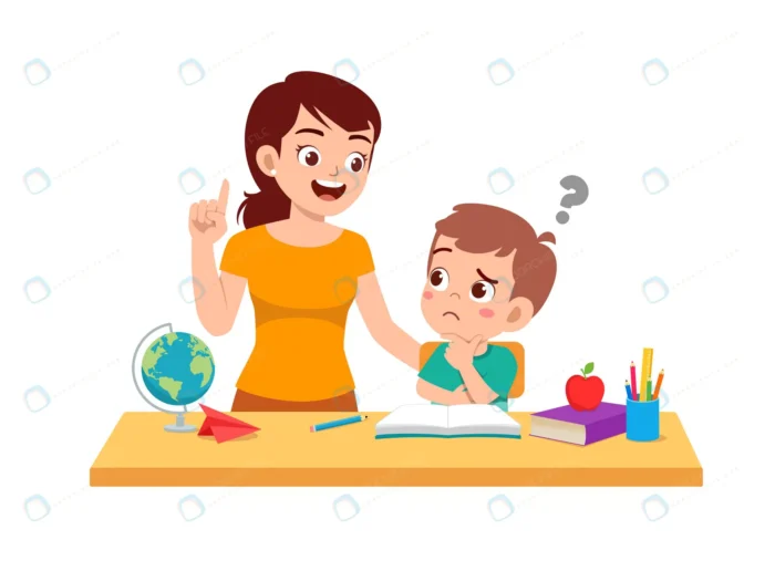 cute little boy study with mother home together crcfeacff39 size1.17mb 1 - title:کاراکتر مادر و پسر - اورچین فایل - format:EPS - وکتور - sku:crcfeacff39 - keywords: p_id:43551