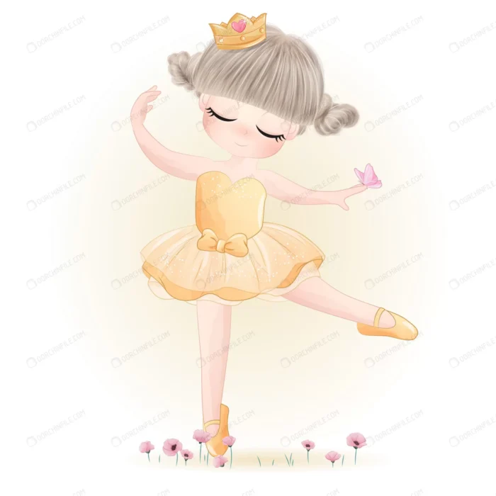 cute little girl ballerina with watercolor illust crc5d93a186 size9.09mb - title:وکتور کارتونی رقصنده باله - اورچین فایل - format:EPS - وکتور - sku:crc5d93a186 - keywords:وکتور کارتونی رقصنده باله, وکتور, تاج, دختر, فایل تکی, کاراکتر, گل p_id:96035