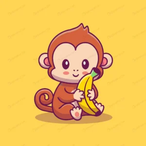 cute monkey holding banana icon illustration anim crc88d6e073 size0.66mb - title:Home - اورچین فایل - format: - sku: - keywords: p_id:18