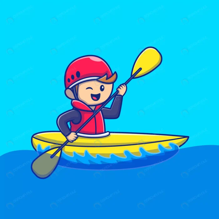 cute people playing kayak cartoon icon illustrati crc2e9c50f2 size0.76mb - title:کاراکتر پسر سوار بر کایاک - اورچین فایل - format:EPS - وکتور - sku:crc2e9c50f2 - keywords: p_id:61888