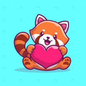 cute red panda holding love heart cartoon vector crcd52f66c4 size1.44mb - title:Home - اورچین فایل - format: - sku: - keywords: p_id:18