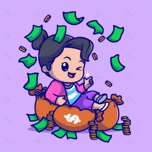 cute rich girl with money cartoon vector icon ill crce9f00f47 size1.60mb - title:Home - اورچین فایل - format: - sku: - keywords: p_id:18