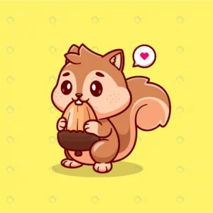 cute squirrel eating acorn cartoon vector icon il crcd637e733 size1.37mb - title:Home - اورچین فایل - format: - sku: - keywords: p_id:18