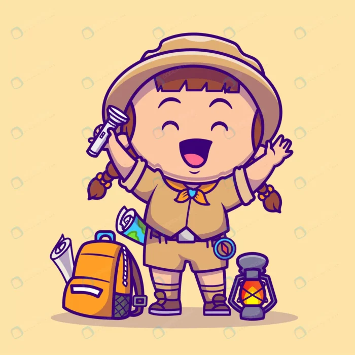 cute traveller girl cartoon vector icon illustrat crcc67ea585 size2.13mb - title:وکتور کاراکتر کارتونی دختر گردشگر - اورچین فایل - format:EPS - وکتور - sku:crcc67ea585 - keywords: p_id:61920