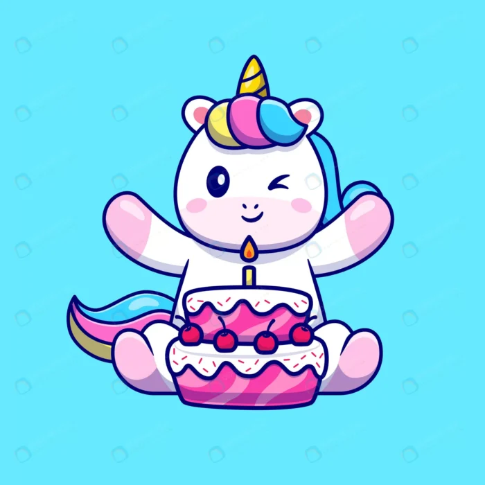 cute unicorn with birthday cake cartoon vector ic crc13440751 size1.26mb - title:کاراکتر یونیکورن با کیک تولد - اورچین فایل - format:EPS - وکتور - sku:crc13440751 - keywords: p_id:77779