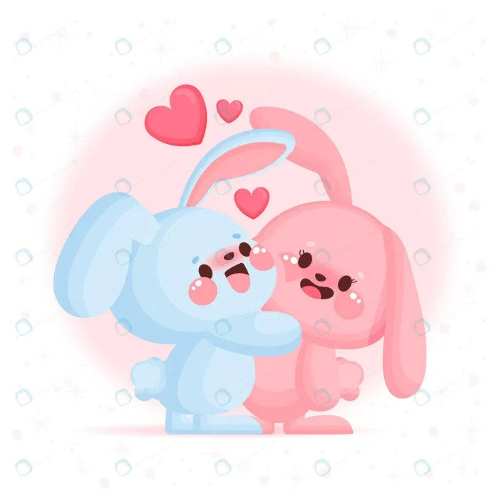 cute valentines day animal couple crc313df4ee size3.82mb - title:وکتور خرگوش بامزه مناسب روز ولنتاین - اورچین فایل - format:EPS - وکتور - sku:crc313df4ee - keywords: p_id:75945