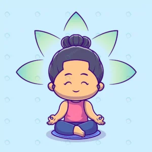 cute woman meditation yoga cartoon vector icon il crc5ad65817 size2.78mb - title:Home - اورچین فایل - format: - sku: - keywords: p_id:18