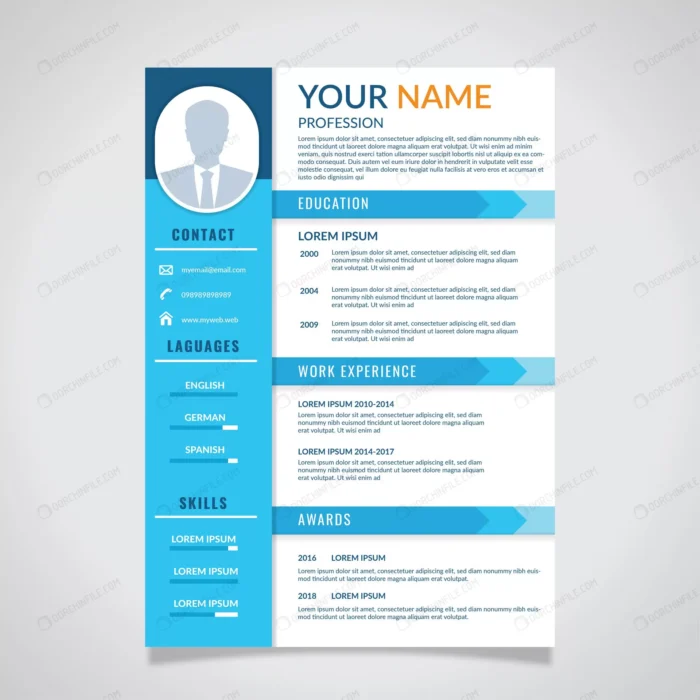 cv template 2 crcd080e7a4 size4.76mb - title:رزومه کاری به رنگ سفید و آبی - اورچین فایل - format:EPS - وکتور - sku:crcd080e7a4 - keywords:رزومه کاری به رنگ سفید و آبی p_id:101641