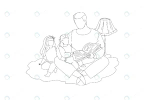 dad reading kid bedtime fairytale line vector crc617e5f1b size1.76mb 1 - title:Home - اورچین فایل - format: - sku: - keywords: p_id:18