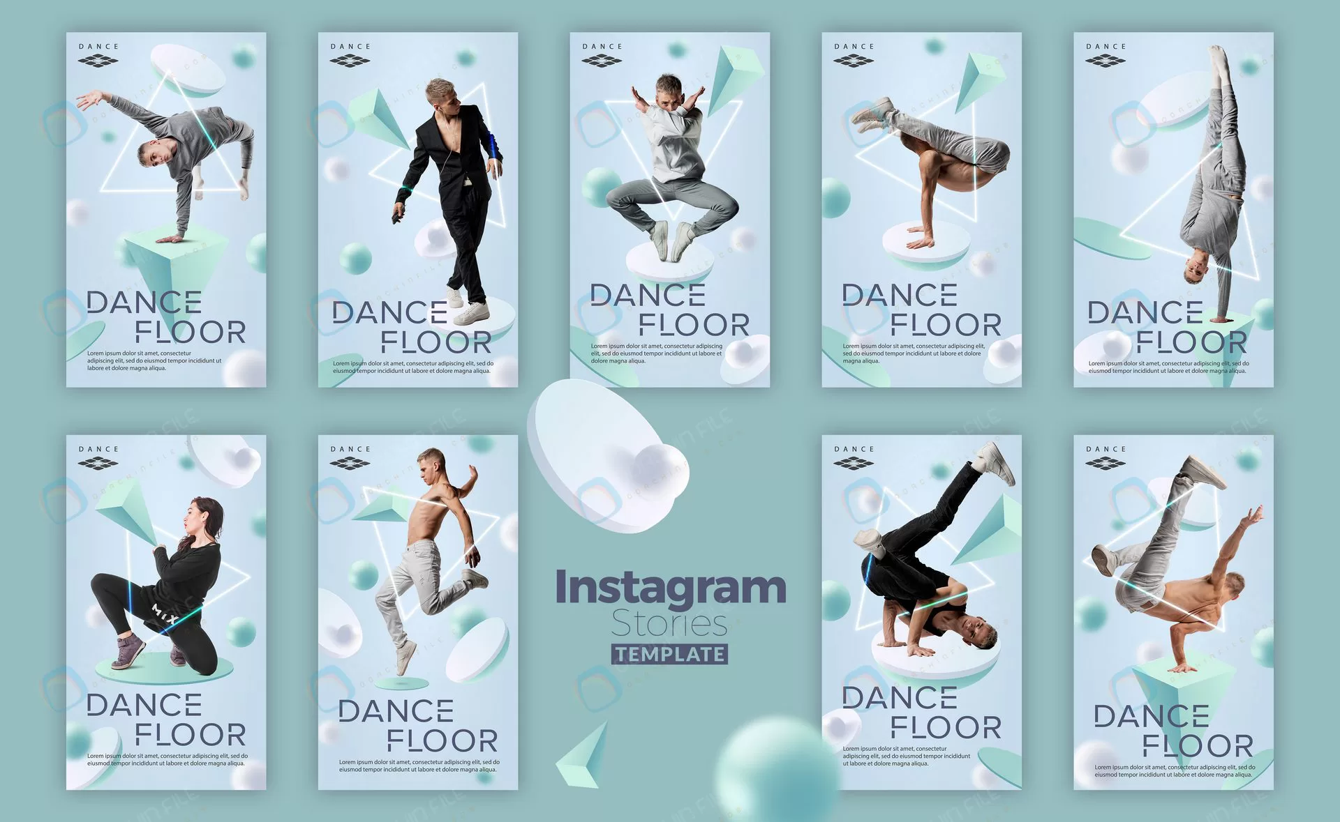 dance studio instagram stories template crc690240b1 size71.5mb - title:دانلود ۹ استوری اینستاگرامی با تم انرژیتیک و هیجانی ویژه ورزش و پارکور در فرمت PSD - اورچین فایل - format:PSD - فتوشاپ - sku:crc690240b1 - keywords: p_id:31595