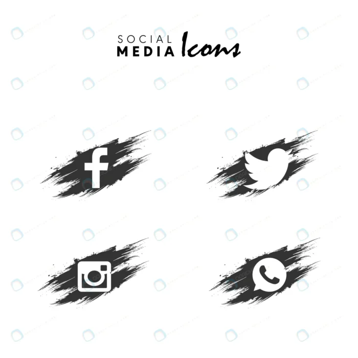 dark grey brush made social media icon set collec crcafad2f6d size1.44mb - title:آیکون های فضای مجازی با تم براش - اورچین فایل - format:EPS - وکتور - sku:crcafad2f6d - keywords: p_id:41626