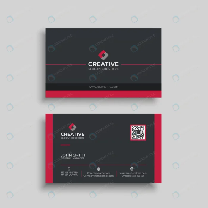 dark red business card template crcf6463c78 size1.47mb - title:وکتور کارت ویزیت قرمز تیره - اورچین فایل - format:EPS - وکتور - sku:crcf6463c78 - keywords: p_id:56038