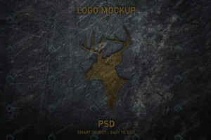 debossed deer logo mockup with textured backgroun crcd63af381 size89.67mb 1 - title:Home - اورچین فایل - format: - sku: - keywords: p_id:18