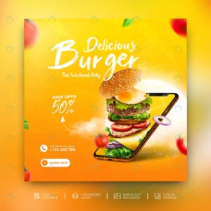 delicious burger food menu social media promotion crc99d32141 size5.15mb - title:Home - اورچین فایل - format: - sku: - keywords: p_id:18