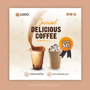 delicious coffee social media instagram post templ rnd834 frp23514617 - title:Home - اورچین فایل - format: - sku: - keywords: p_id:18