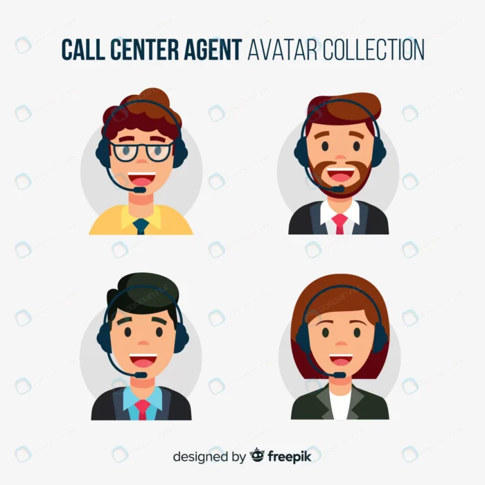 different call center avatars flat design crcb1d5c79f size0.84mb - title:مجموعه آواتار وکتور اپراتورهای مرکز تماس - اورچین فایل - format:EPS - وکتور - sku:crcb1d5c79f - keywords: p_id:86399
