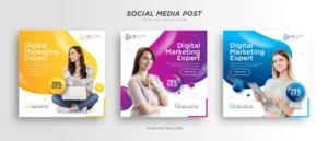 digital business marketing social media post template 2 - title:Home - اورچین فایل - format: - sku: - keywords: p_id:18