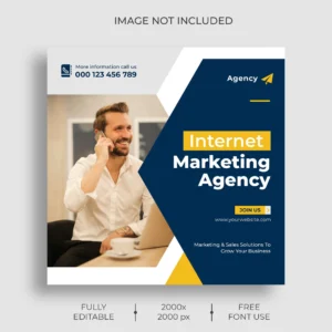 digital marketing instagram post feed template - title:Home - اورچین فایل - format: - sku: - keywords: p_id:18