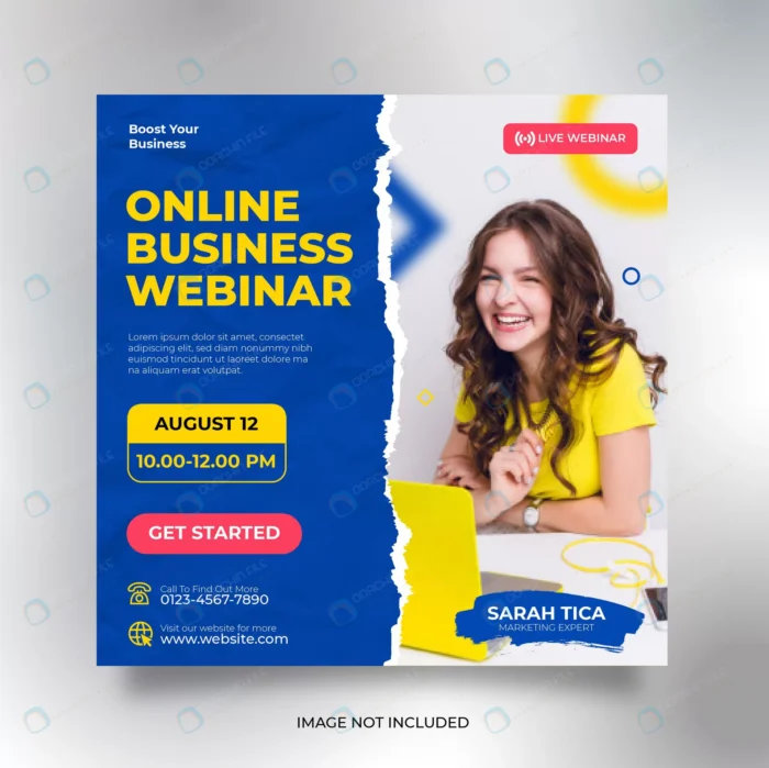 digital marketing live webinar corporate social m crce11a6f56 size14.2mb - title:قالب پست اینستاگرام برای وبینار آنلاین - اورچین فایل - format:EPS - وکتور - sku:crce11a6f56 - keywords: p_id:42341