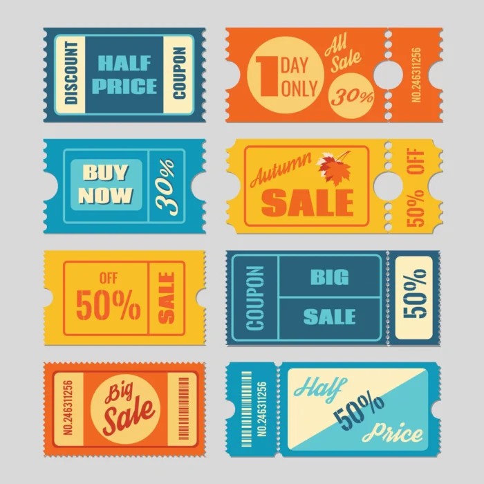 discount coupon sale tickets vector set label tag crcc9981950 size2.01mb - title:مجموعه برچسب فروش ویژه - اورچین فایل - format:EPS - وکتور - sku:crcc9981950 - keywords: p_id:36375