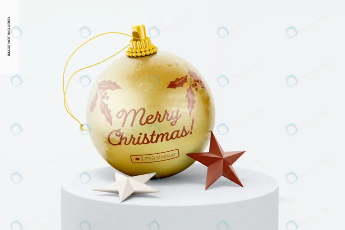 distressed christmas ball mockup front view 1.webp crcd623994e size42.56mb 1 - title:موکاپ گوی تزیینی با آویز طلایی - اورچین فایل - format:PSD - فتوشاپ - sku:crcd623994e - keywords: p_id:45055