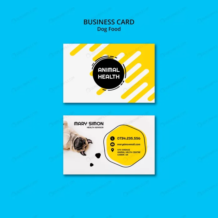 dog food business card with photo crc6d866e18 size7.87mb - title:قالب کارت ویزیت غذای حیوانات خانگی - اورچین فایل - format:PSD - فتوشاپ - sku:crc6d866e18 - keywords: p_id:93395
