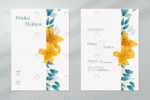 double side wedding invitation with flower waterco rnd391 frp24608736 - title:Home - اورچین فایل - format: - sku: - keywords: p_id:18