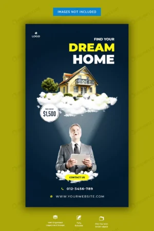 dream house sale instagram story template crca4de4bfb size6.71mb - title:Home - اورچین فایل - format: - sku: - keywords: p_id:18