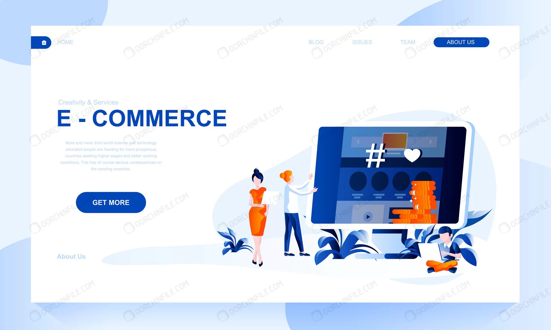 e commerce landing page template with header crc60745043 size2.07mb - title:Home Main - اورچین فایل - format: - sku: - keywords: p_id:18