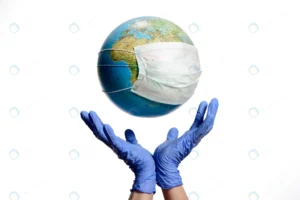 earth globe with protective mask hands with glove crc1472c6cc size5.35mb 7090x4732 - title:Home - اورچین فایل - format: - sku: - keywords: p_id:18