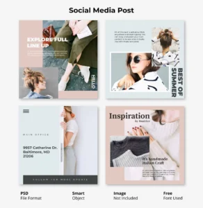 editable simple fashion square social post banner template - title:Home - اورچین فایل - format: - sku: - keywords: p_id:18