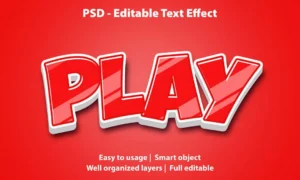 editable text effect red play premium - title:Home - اورچین فایل - format: - sku: - keywords: p_id:18