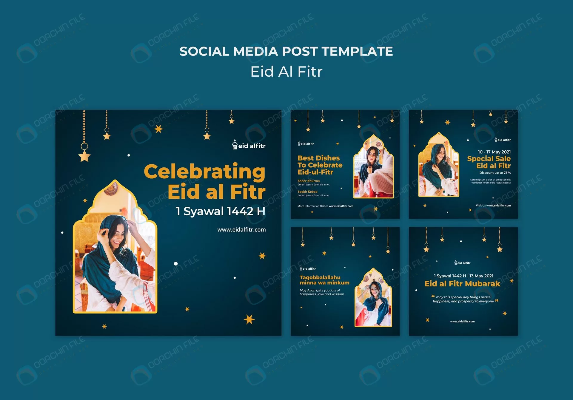 eid-al-fitr-instagram-posts-collection_-crc19ef890f-_size98.03mb.webp eid al fitr instagram posts collection crc19ef890f size98.03mb - title:قالب پست اینستاگرام مناسب عید فطر - اورچین فایل - format:PSD - فتوشاپ - sku:crc19ef890f - keywords: p_id:39738