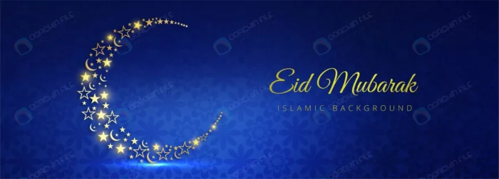eid mubarak moon beautiful banner crcb710b259 size1.06mb - title:دانلود بنر تبریک عید طرح ماه - اورچین فایل - format:EPS - وکتور - sku:crcb710b259 - keywords: p_id:39764