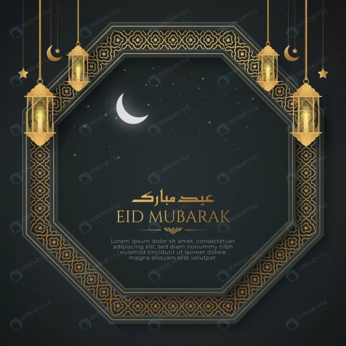 eid mubarak realistic night view background with crca09f4873 size4.87mb - title:وکتور تبریک عید - اورچین فایل - format:EPS - وکتور - sku:crca09f4873 - keywords: p_id:88285