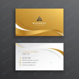 elegant business card template with golden wave.j crcad46117c size1.14mb - title:Home - اورچین فایل - format: - sku: - keywords: p_id:18