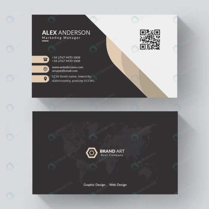 elegant business card crc185227d6 size2.10mb - title:وکتور کارت ویزیت ظریف کرمی ، سفید و مشکی - اورچین فایل - format:EPS - وکتور - sku:crc185227d6 - keywords: p_id:56952