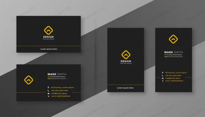 elegant clean simple dark black business card des crcfbcc5ef7 size1.51mb - title:کارت ویزیت عمودی و افقی مشکی - اورچین فایل - format:EPS - وکتور - sku:crcfbcc5ef7 - keywords: p_id:93445