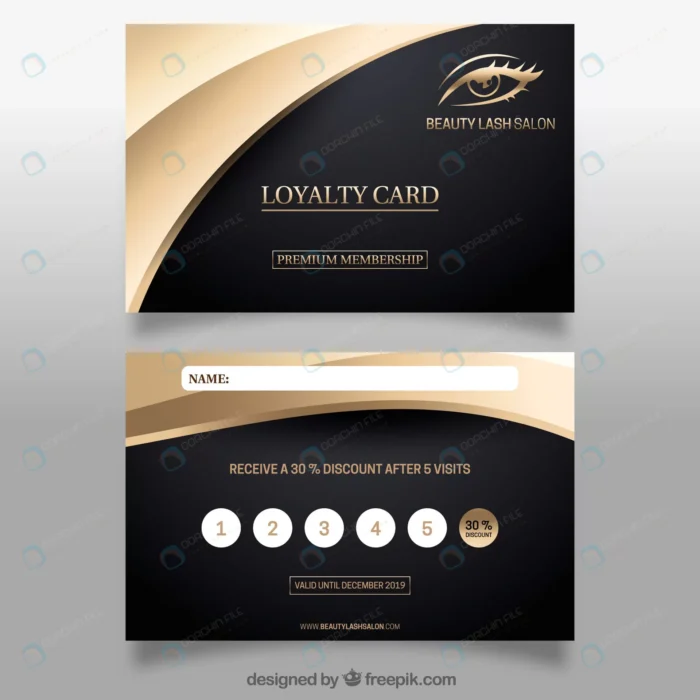 elegant loyalty card template with golden design. crce88b85ff size3.89mb - title:تمپلیت آماده کارت ویزیت لاکچری - اورچین فایل - format:EPS - وکتور - sku:crce88b85ff - keywords: p_id:80253