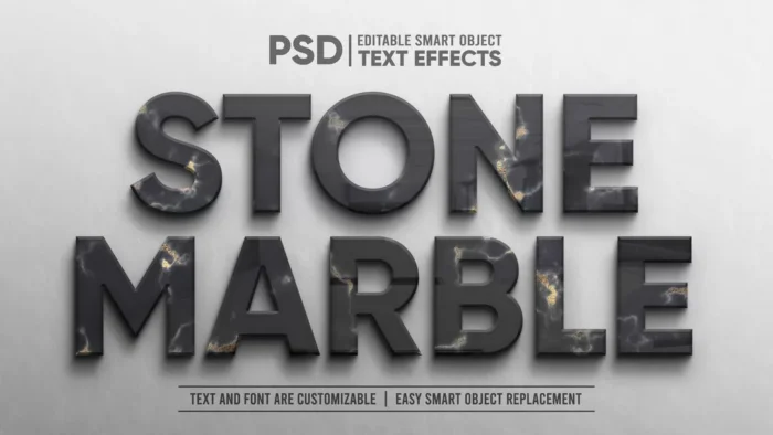 elegant marble black gold emboss 3d reflection editable text effect mockup 1 - title:دانلود تکست افکت سه بعدی سنگی مشکی ویژه حرفه ای ها - اورچین فایل - format:PSD - فتوشاپ - sku:4638 - keywords: p_id:30269