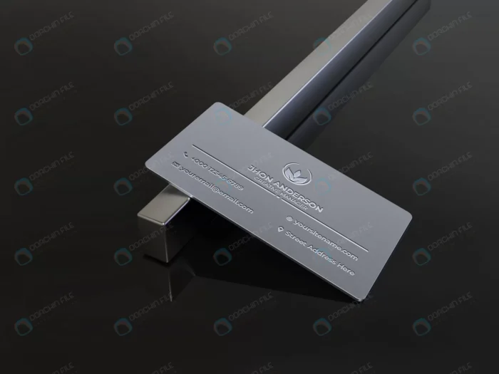 elegant metal logo business card mockup crc43bbef3d size45.66mb - title:کارت ویزیت شرکتی لایه باز - اورچین فایل - format:PSD - فتوشاپ - sku:crc43bbef3d - keywords: p_id:60373