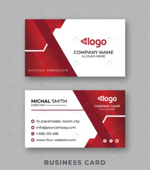 elegant minimal red white business card template. crc7ca5a0bc size1.65mb 1 - title:Home - اورچین فایل - format: - sku: - keywords: p_id:18